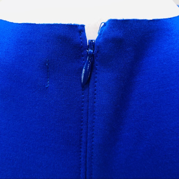 MADEWELL Cobalt Blue Fit Flare Sleeveless Dress - Picture 9 of 12